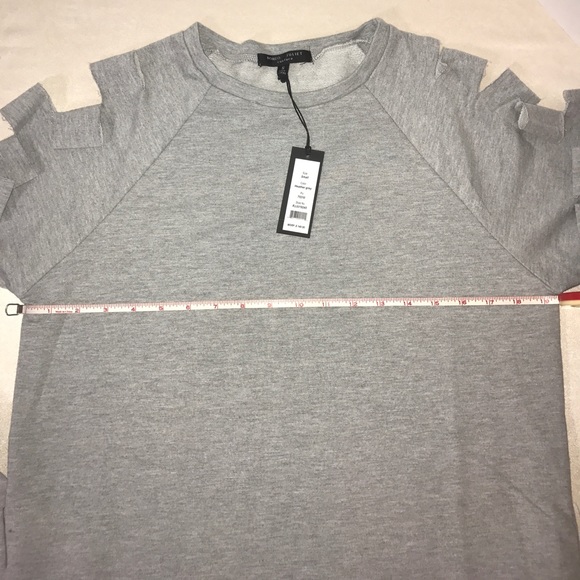 Romeo Juliet Slashed Sweatshirt Dress Top Small - Picture 3 of 3